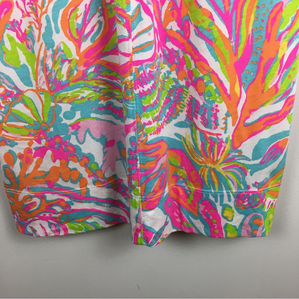 NWOT Lilly Pulitzer Sheath Dress 100% Pima Cotton Scuba To Cuba Coral Reef Multi - Picture 6 of 13
